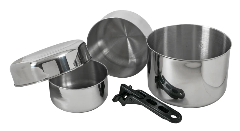 Relags Biwak III Kochset Edelstahl 3 Relags Biwak III Kochset Edelstahl