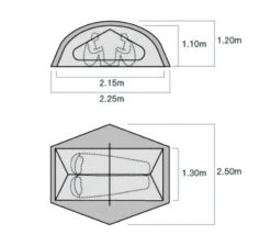 Exped Lyra II -Zelt Plus Store Lyra II grund