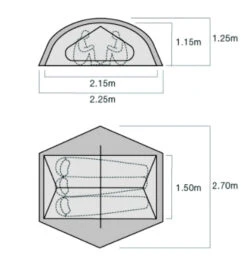Exped Lyra III -Zelt Plus Store Lyra III grund