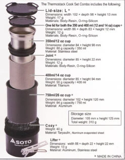 SOTO Thermostack Cook Set Combo 7 SOTO Thermostack Cook Set Combo -Zelt Plus Store OD TSK C 2