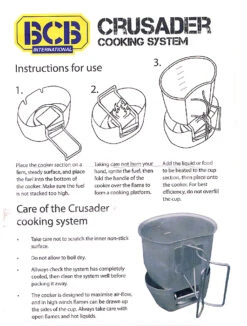 BCB Crusader Cooking System 9 BCB Crusader Cooking System -Zelt Plus Store crusaderstove instr